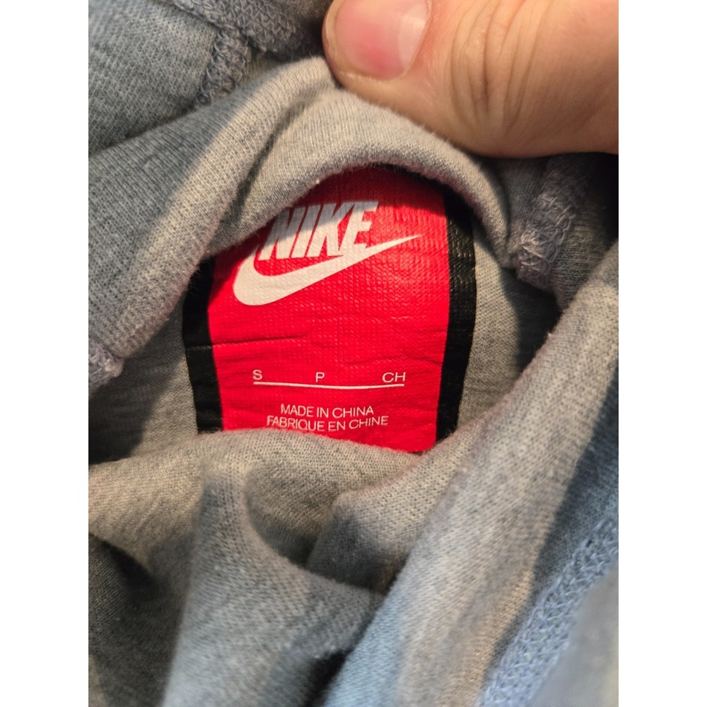 Nike Tech Hoodie Womens Small Grey Heathered Fleece Funnel Sweatshirt 642663 - Picture 3 of 11